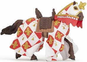 Фигурка лошади с символом Флер де Лис, белая (Papo, 39789_papo)